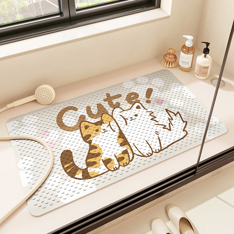 Cute Cartoon Cat Bath Mat Kalsten