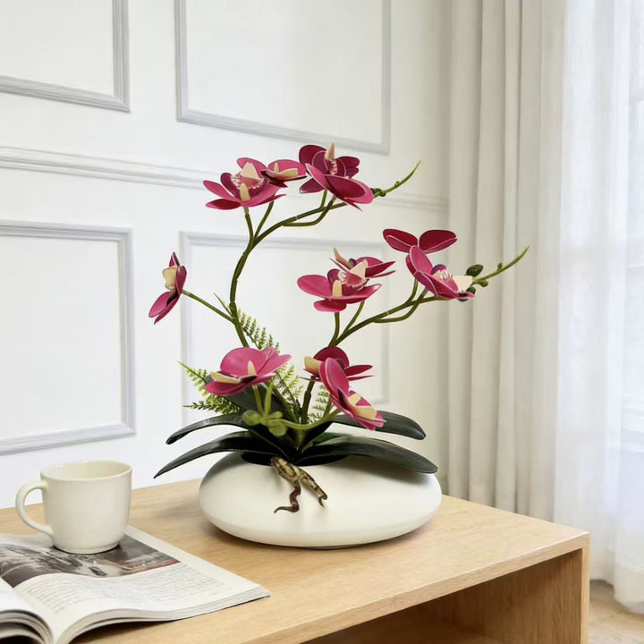Elegant Orchid Faux Floral Arrangement
