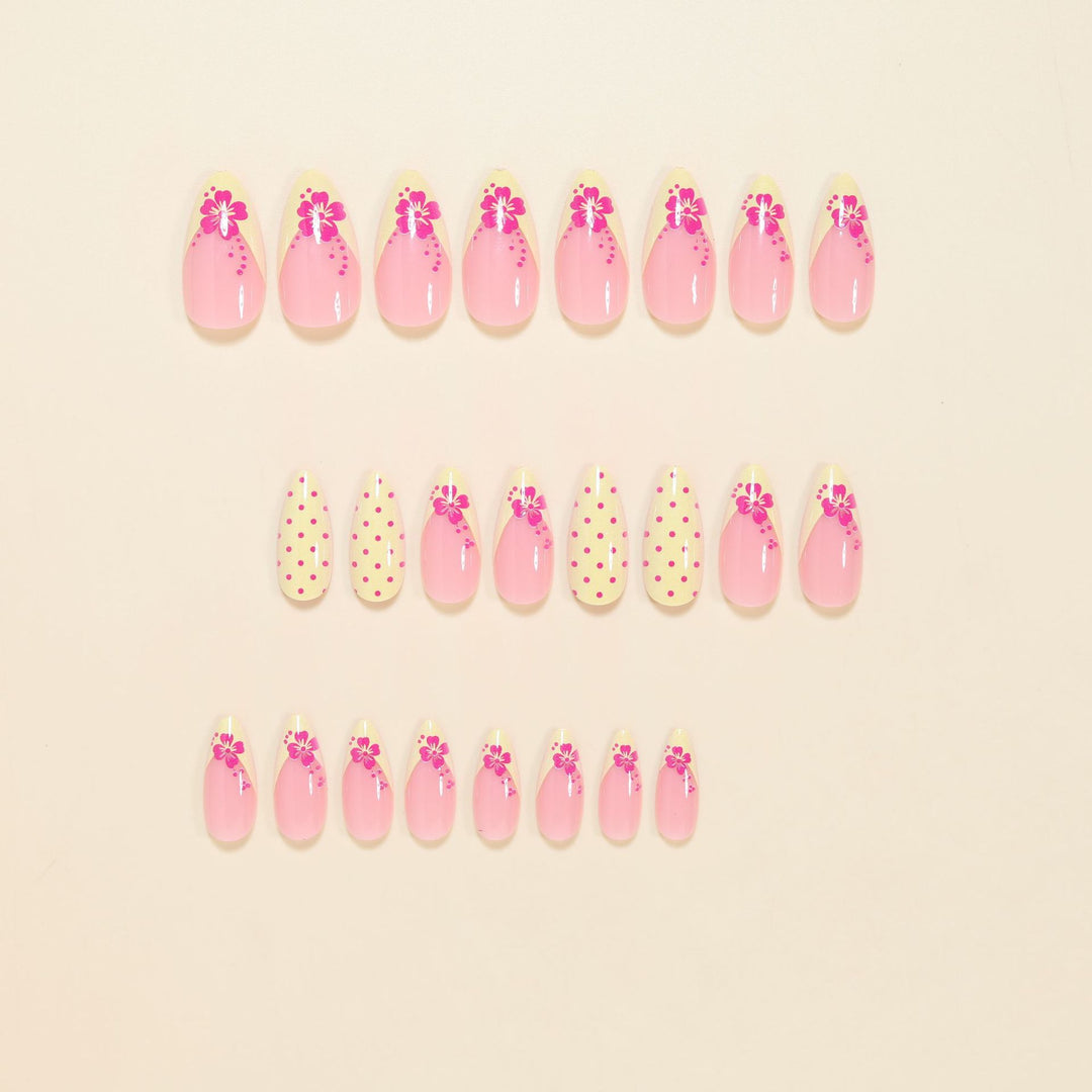 Elegant Floral Stiletto Nail Art Tips Kalsten