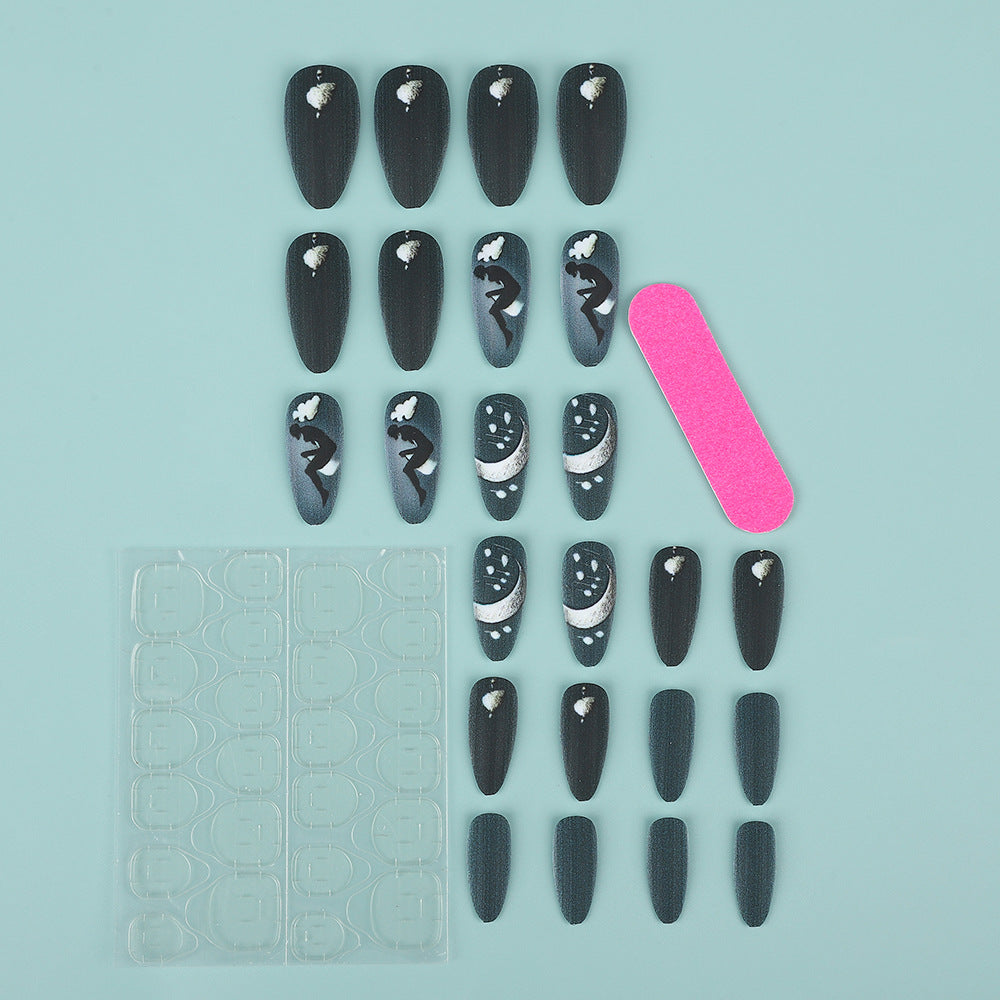 Artificial nails in moon and star design Kalsten