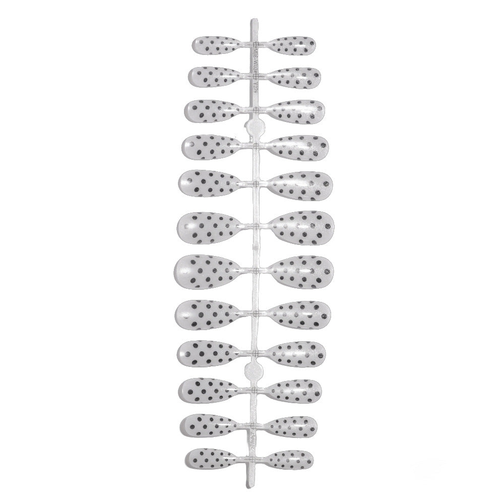 Artistic Press-On Nail Set with Polka Dot Design Kalsten