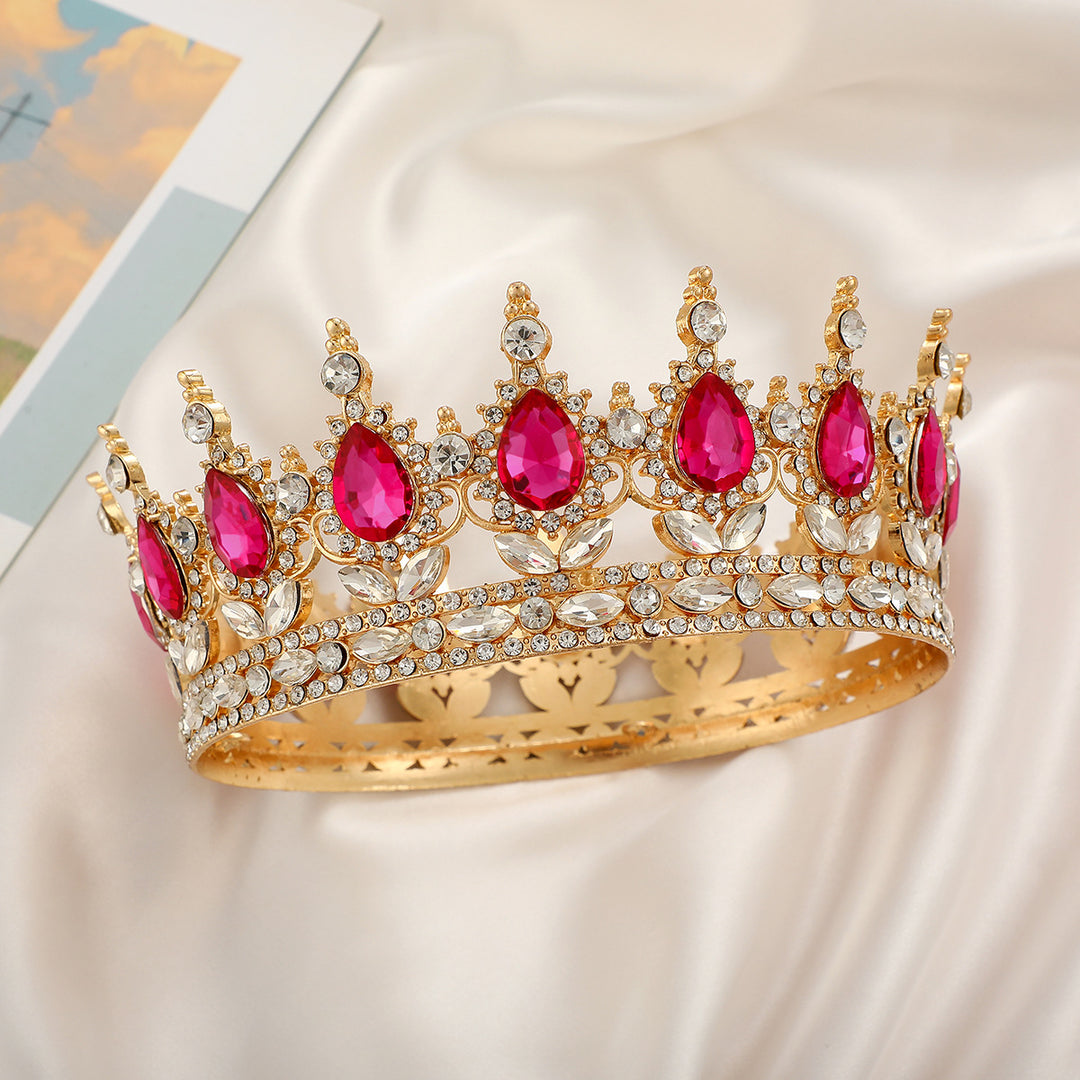 Ladies Luxurious Festive Crown with Shining Gemstones Kalsten