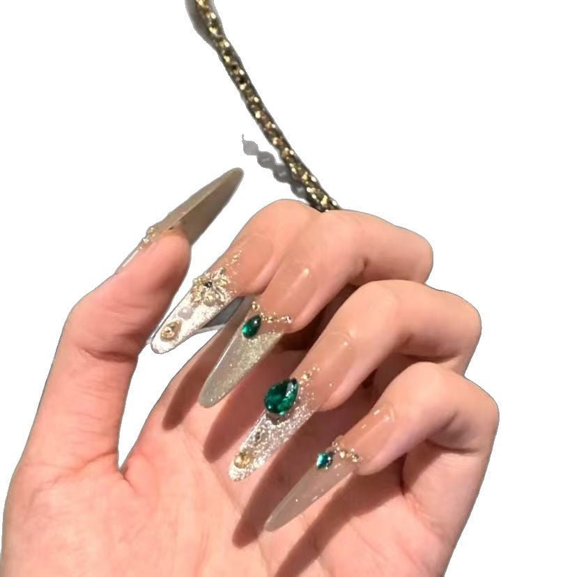 Luxury Crystal-Embellished Press-On Nails Kalsten