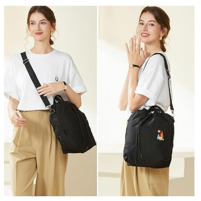 Leisure backpack with decorative embroidery and adjustable carrying system Kalsten