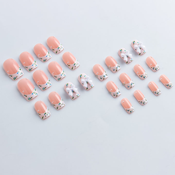 Floral Textured Press-On Nail Art Kalsten