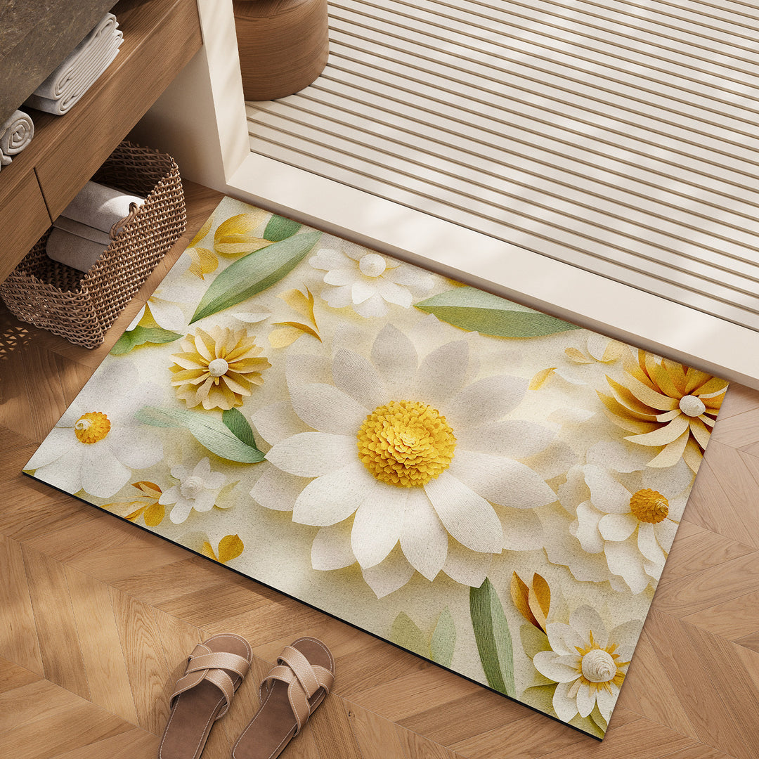 Floral Pattern Soft Bath Mat Kalsten