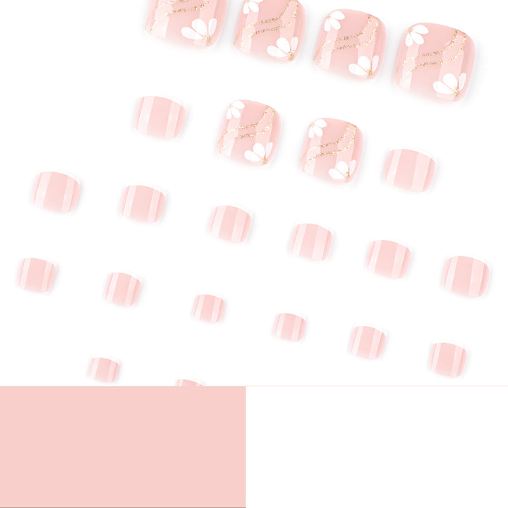 Nail art with elegant blooming designs and glitter accents Kalsten