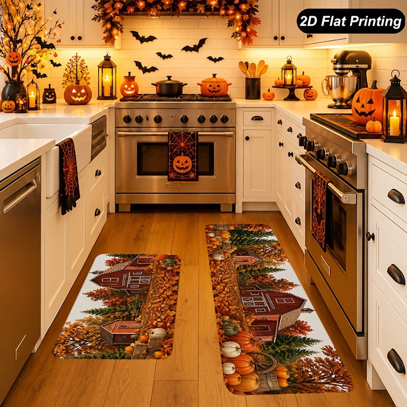 Fall-Themed Kitchen Runner Mat