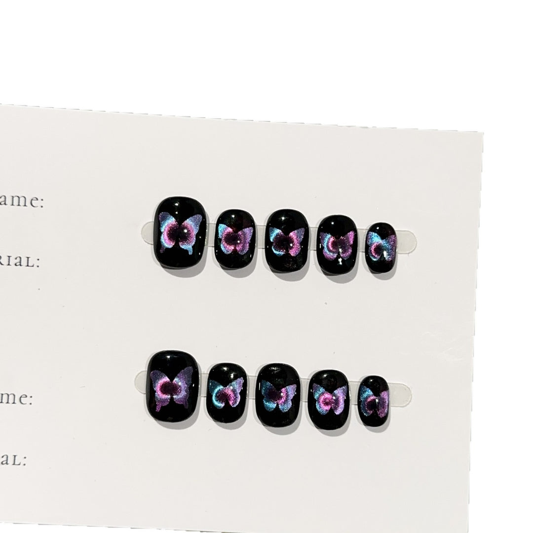 Artistic Butterfly-Themed Press-On Nail Set