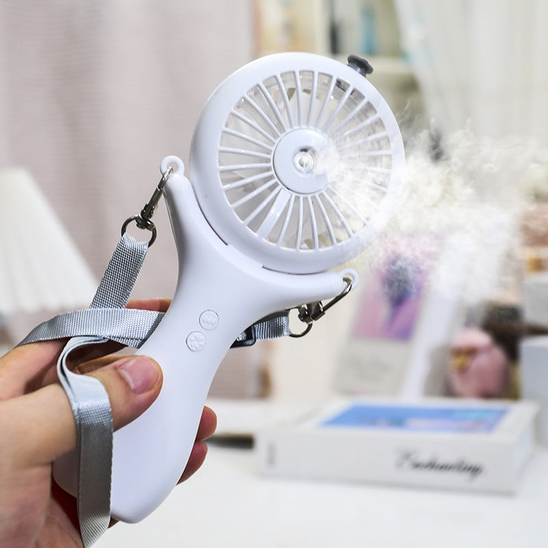 Women's Portable Mini Fan with Spray Function and Flexible Mounting System Kalsten