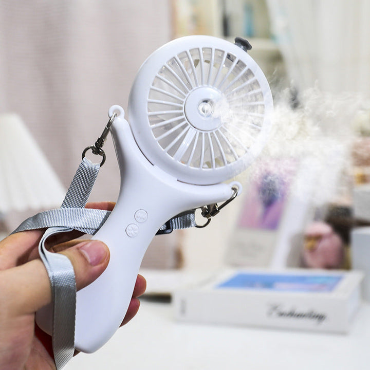 Women's Portable Mini Fan with Spray Function and Flexible Mounting System Kalsten