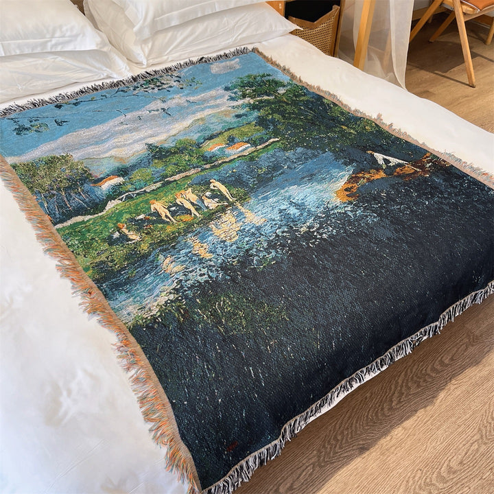 Artistic Landscape Throw Blanket