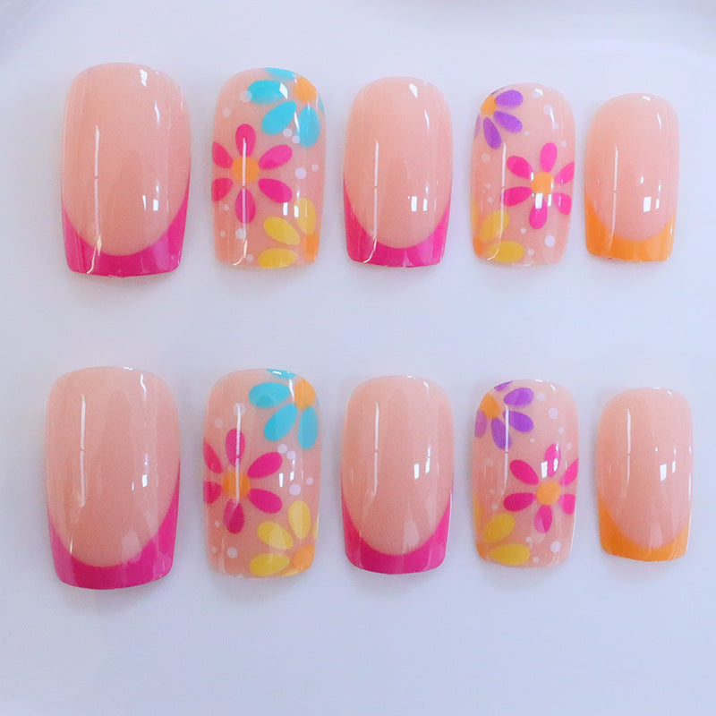 Creative Floral Acrylic Nail Design Kalsten