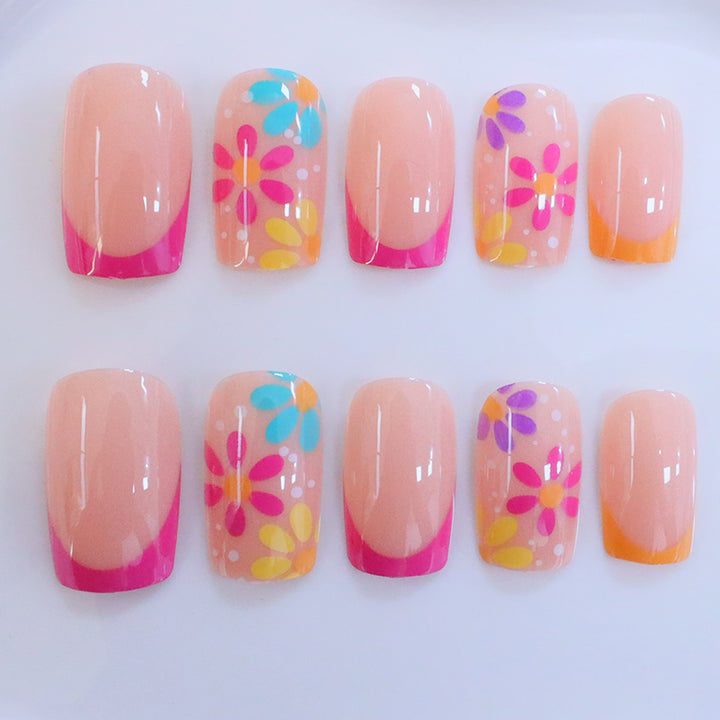 Creative Floral Acrylic Nail Design Kalsten