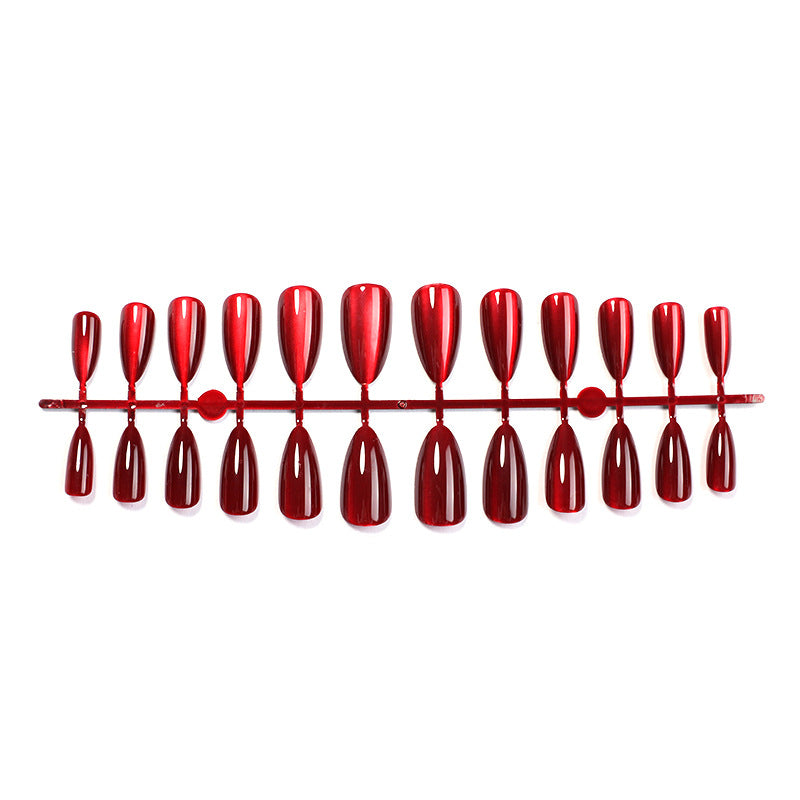Elegant Almond-Shaped Press-On Nails with Glossy Finish kalsten