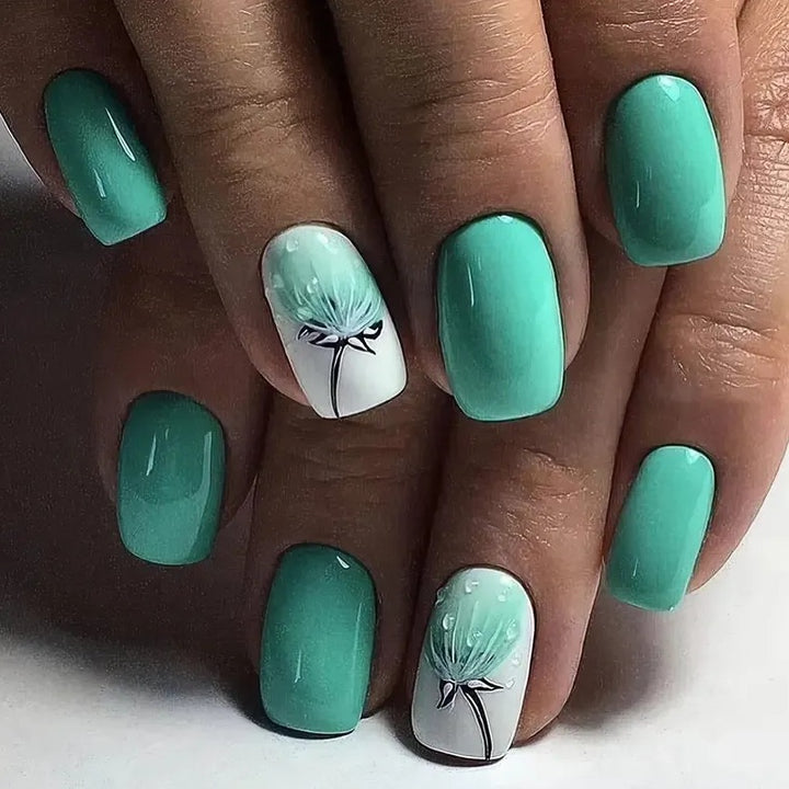 Elegant Botanical Nail Art Enhancements Kalsten