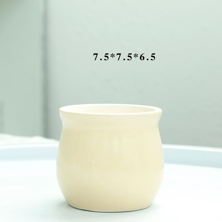 Modern Round Ceramic Planter Kalsten