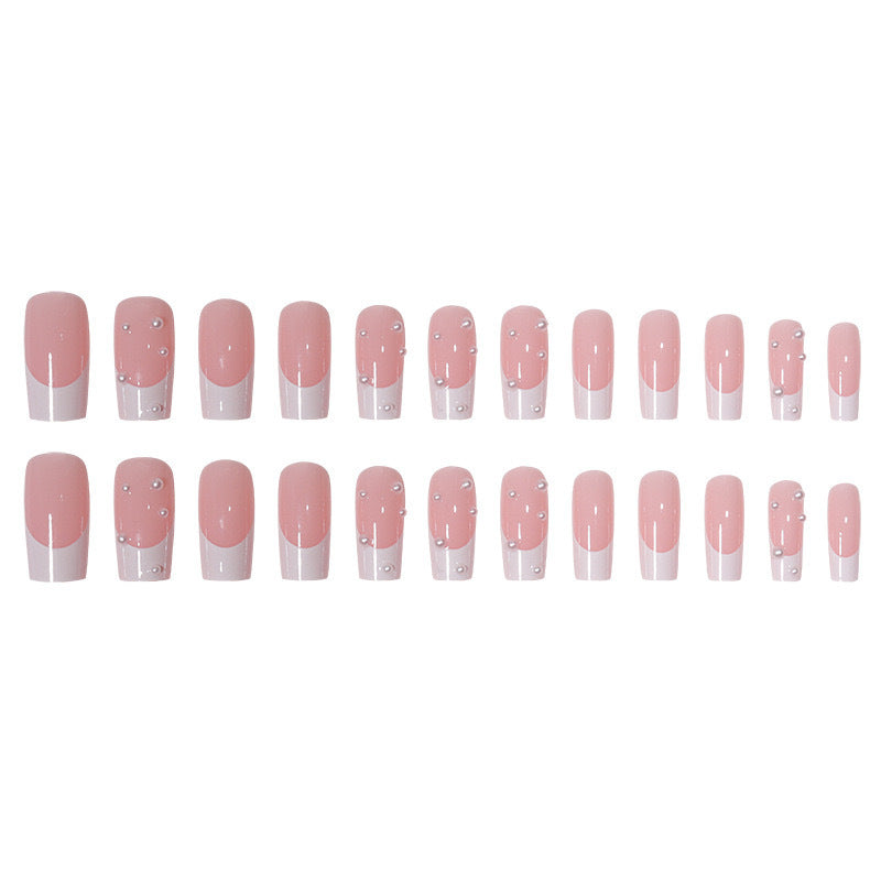 Nail art set with exquisite pearl accents and transparent design Kalsten