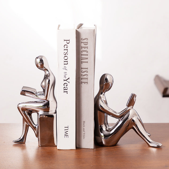 Abstract Reading Figurine for Home Decor