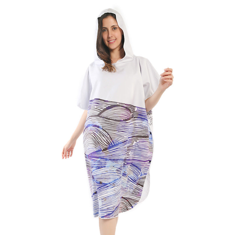 Beach dress with tropical print Kalsten