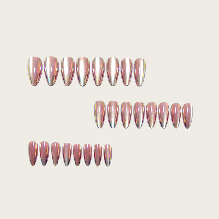 Shiny nail extensions with shimmering effects Kalsten