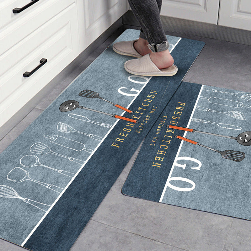 Plush Textured Kitchen Floor Mat Kalsten