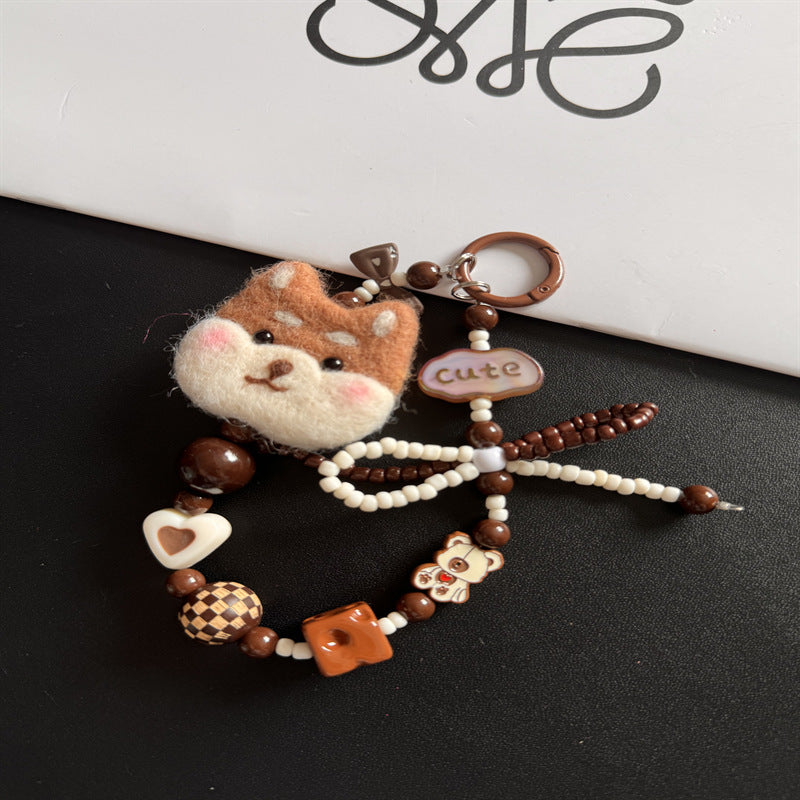 Playful Bear-Themed Charm Keychain Kalsten