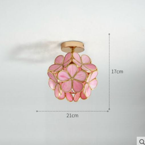 Vintage Glass Flush Mount Light