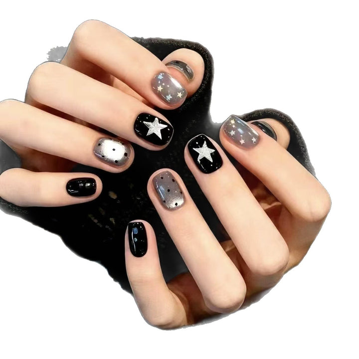 Starry Night-Themed Press-On Nail Art Kalsten