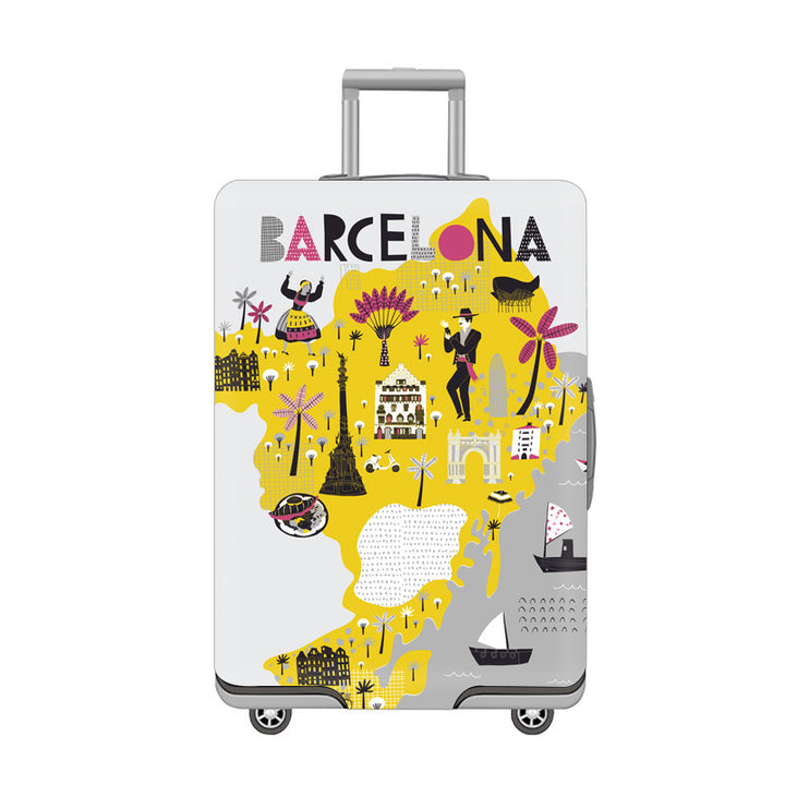 Women's hard-shell suitcase with playful cat design Kalsten