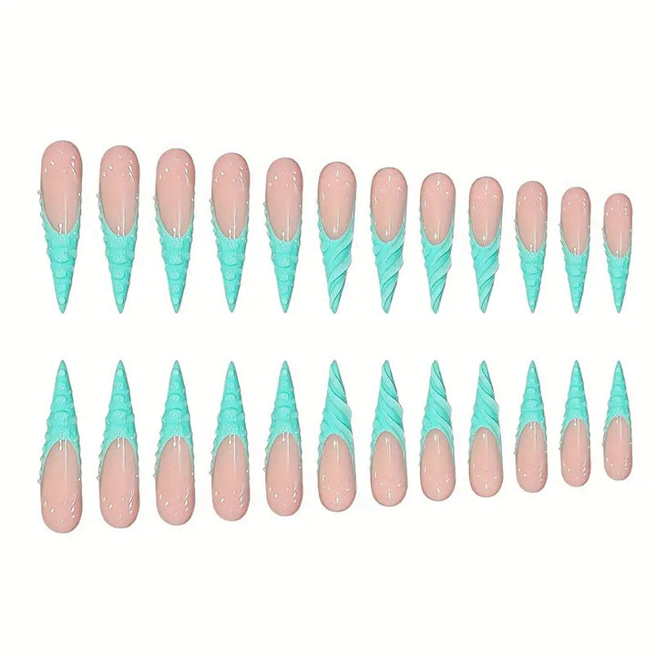 Unique 3D Shell-Inspired Press-On Nail Art Kalsten