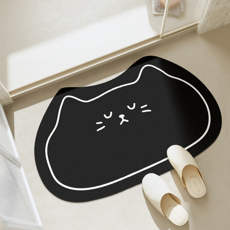 Cat-Themed Bath Mat