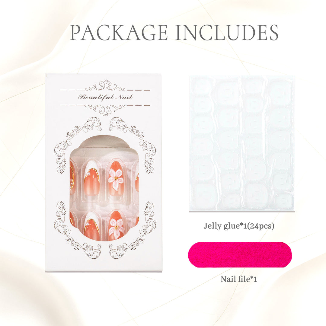 Press-On Floral Nail Art Set
