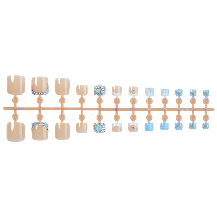 Decorative Press-On Nail Art Set with Sparkling Accents kalsten
