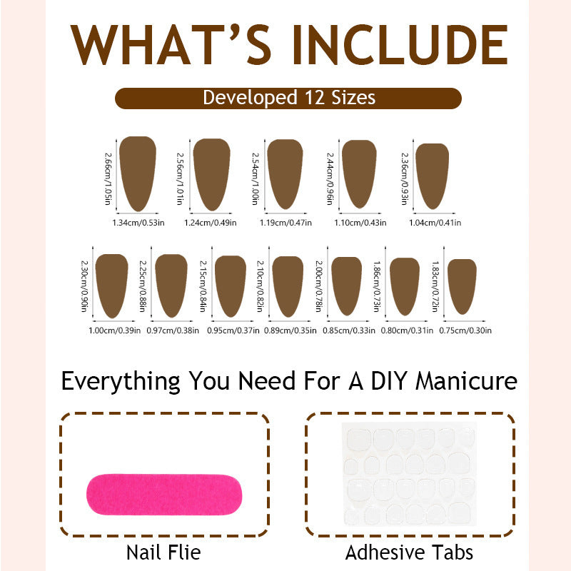Artificial nail set with elegant geometry design Kalsten