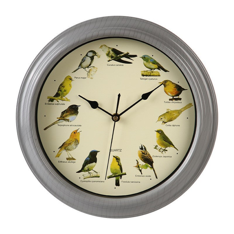Wall clock with colorful bird design Kalsten