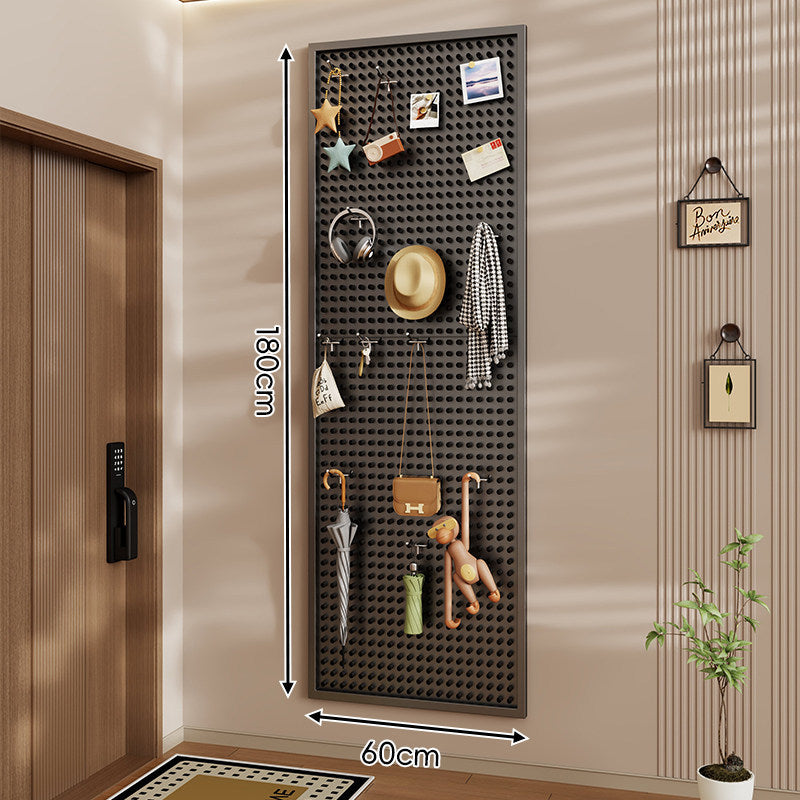 Wall-Mounted Perforated Pegboard Organizer Panel Large Square with Modular Hooks and Accessories