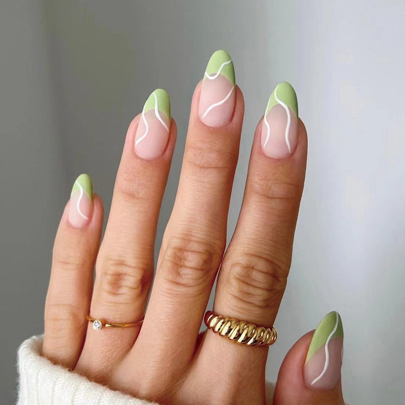 Elegant Artificial Nails with Floral and Modern Design Kalsten