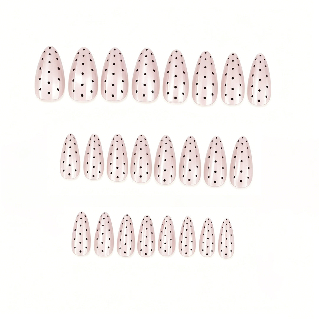 Elegant Polka Dot Acrylic Nail Enhancements Kalsten