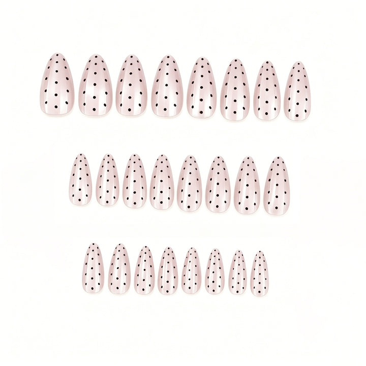 Elegant Polka Dot Acrylic Nail Enhancements Kalsten