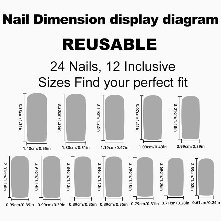 Artificial nail set with playful 3D accents Kalsten