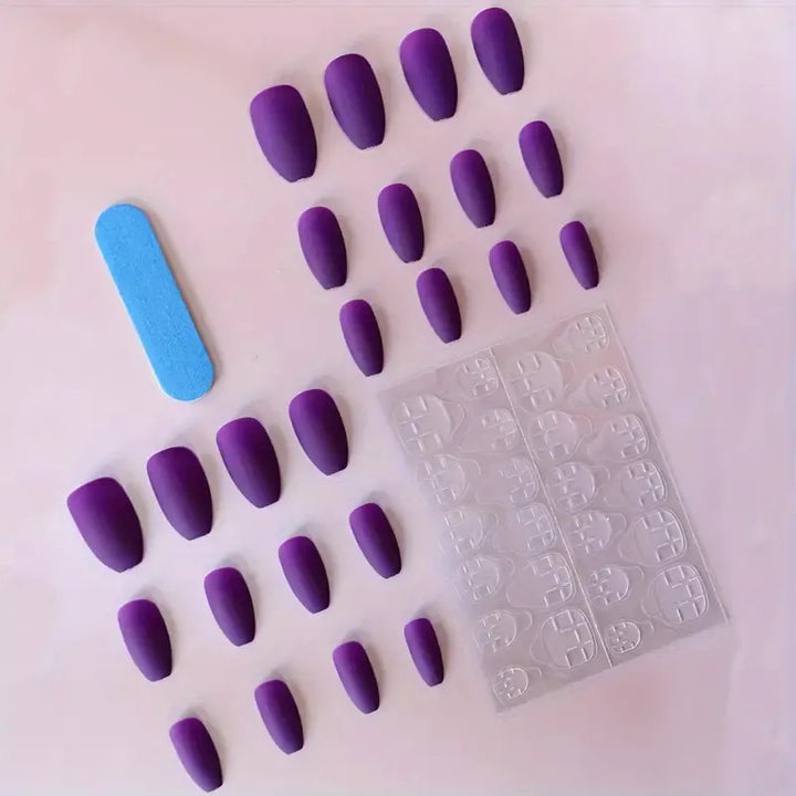 Matte Almond-Shaped Nail Extensions Kalsten