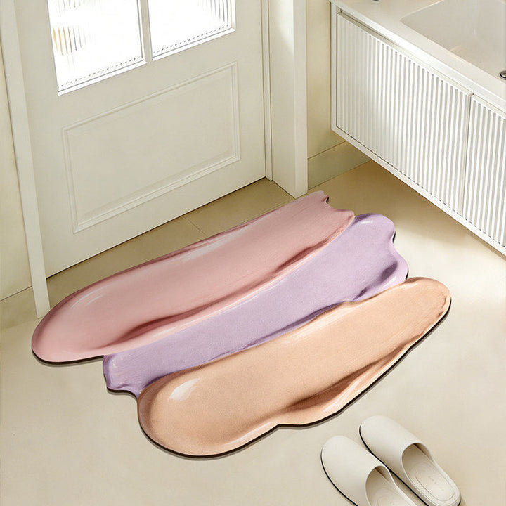 Playful Rainbow-Themed Bath Mat Kalsten