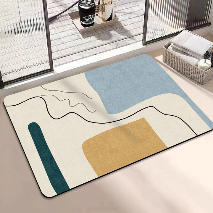 Contemporary Geometric Bath Rug Kalsten