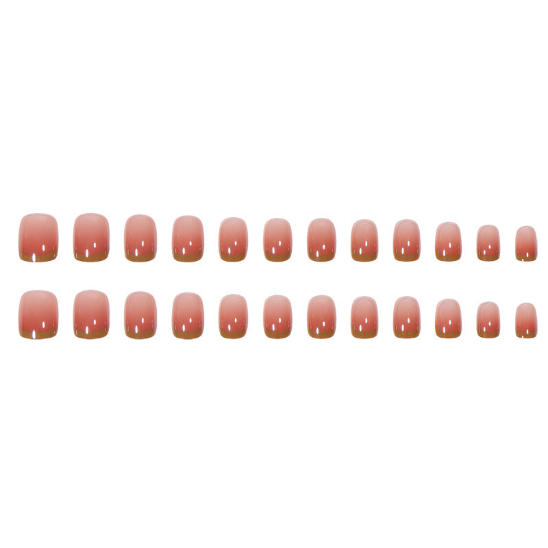 Elegant French Tip Press-On Nails with Pearlescent Finish Kalsten