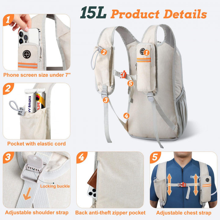 Ergonomic leisure backpack with practical smartphone pocket Kalsten