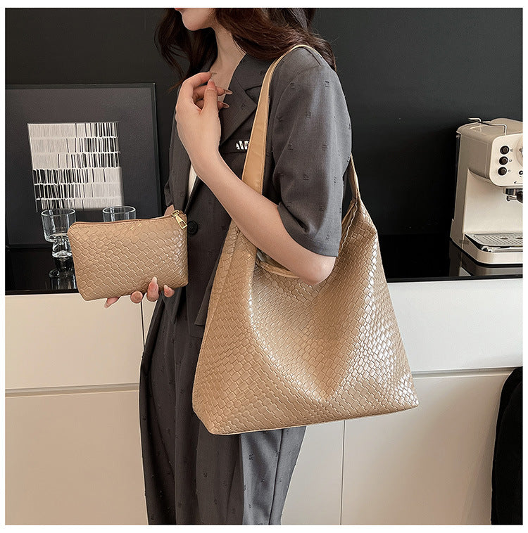 Woven Leather Shoulder Bag Kalsten