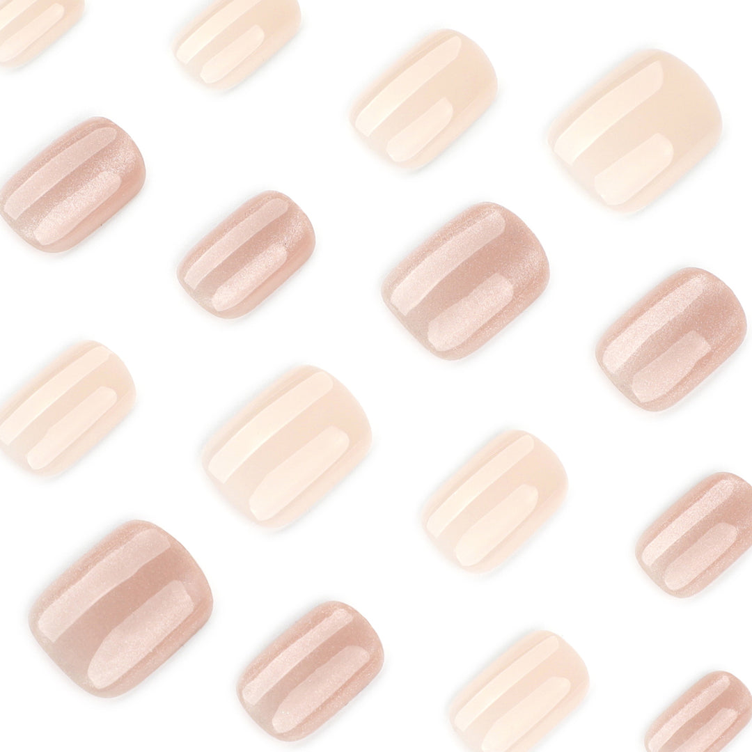Artificial nail extensions with elegant glitter effect Kalsten
