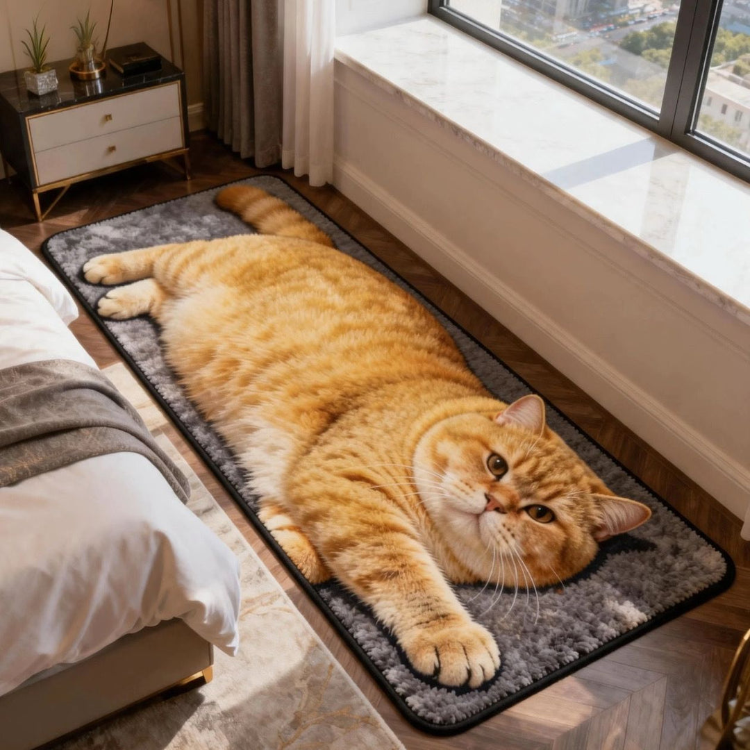 Playful Cat-Themed Area Mat