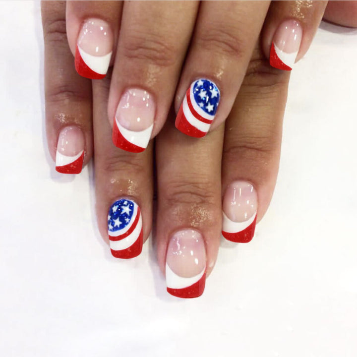 Patriotic Nail Art Extensions Kalsten